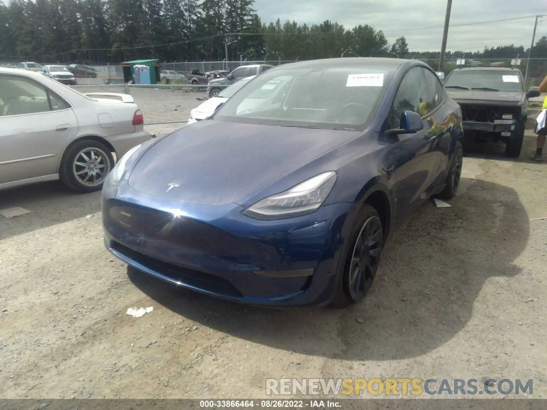 2 Фотография поврежденного автомобиля 5YJYGDEE3LF059480 TESLA MODEL Y 2020