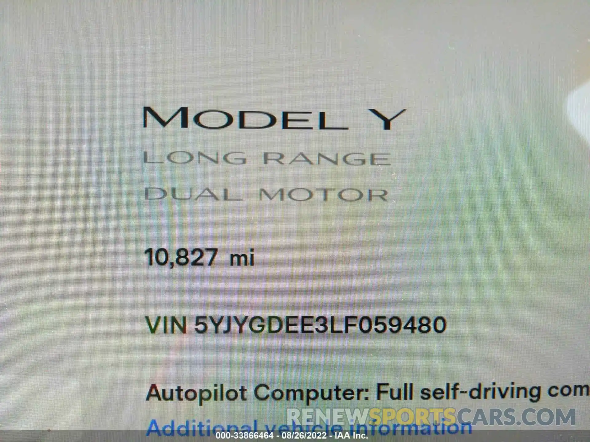 7 Фотография поврежденного автомобиля 5YJYGDEE3LF059480 TESLA MODEL Y 2020