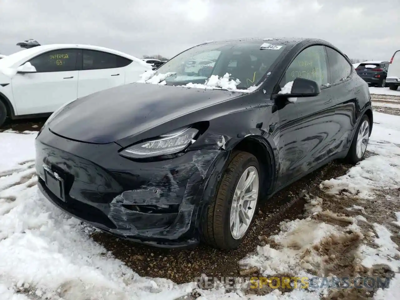 2 Photograph of a damaged car 5YJYGDEE4LF014127 TESLA MODEL Y 2020