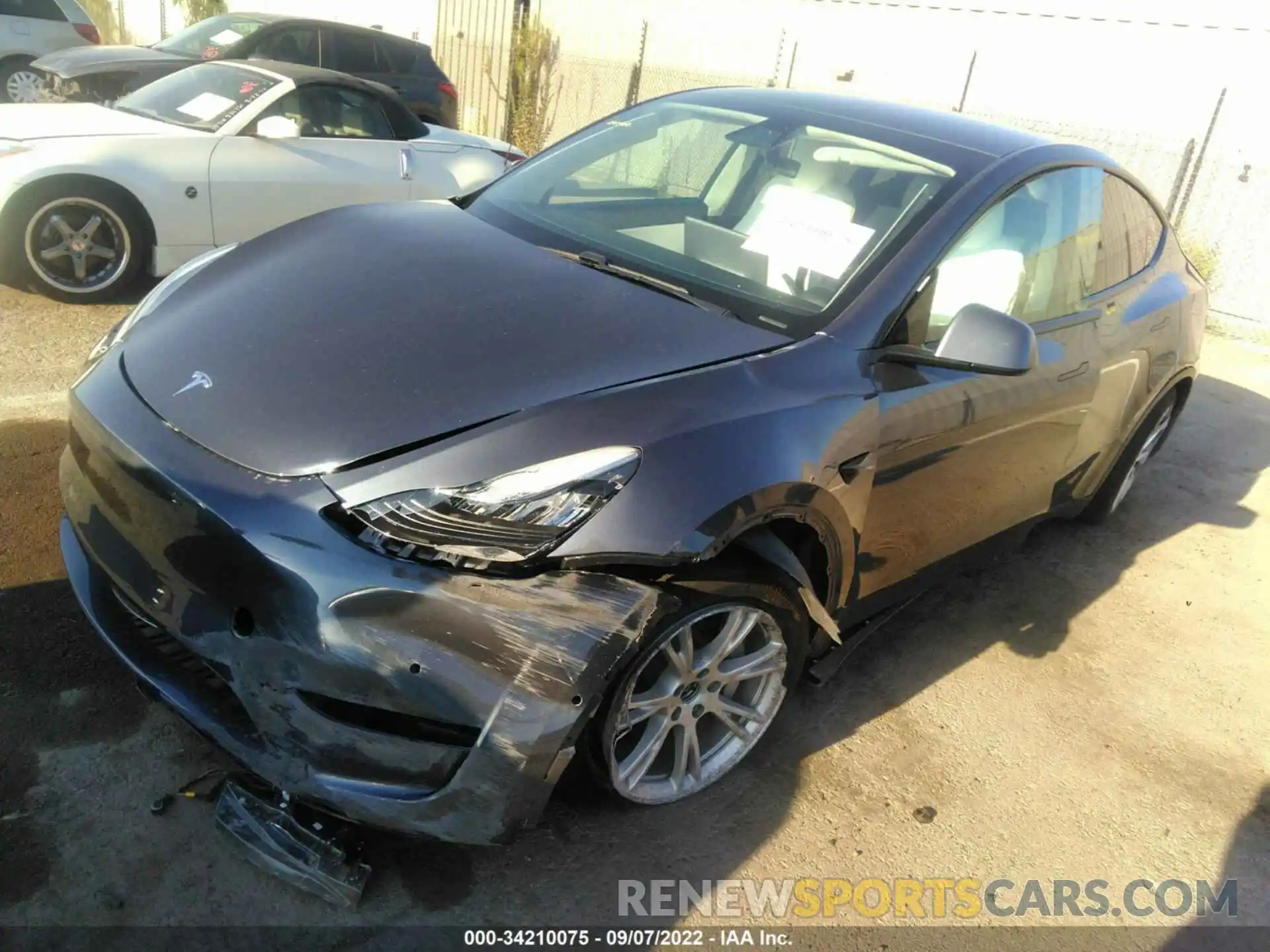 2 Photograph of a damaged car 5YJYGDEE4LF017416 TESLA MODEL Y 2020