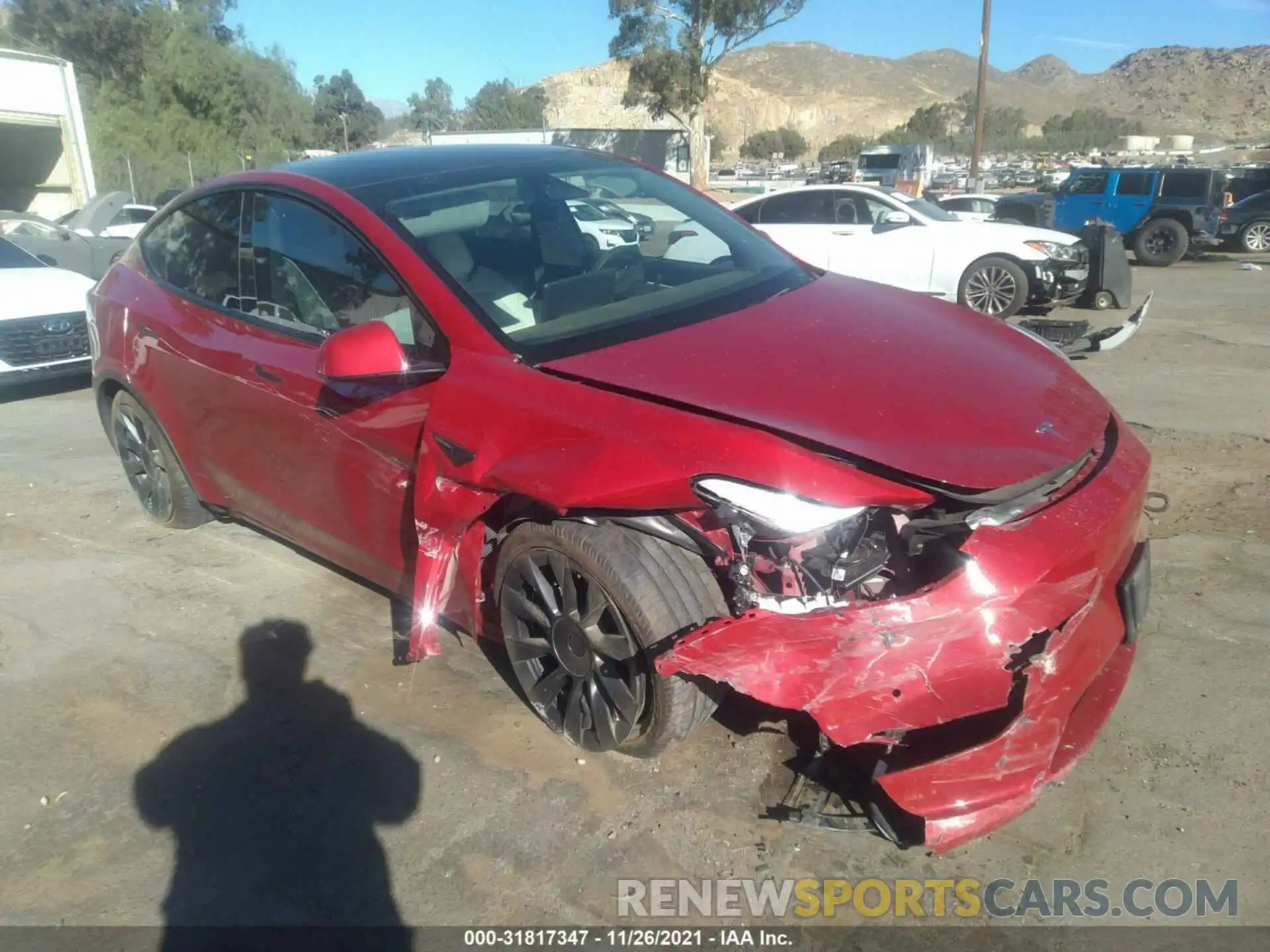 1 Photograph of a damaged car 5YJYGDEE4LF018288 TESLA MODEL Y 2020