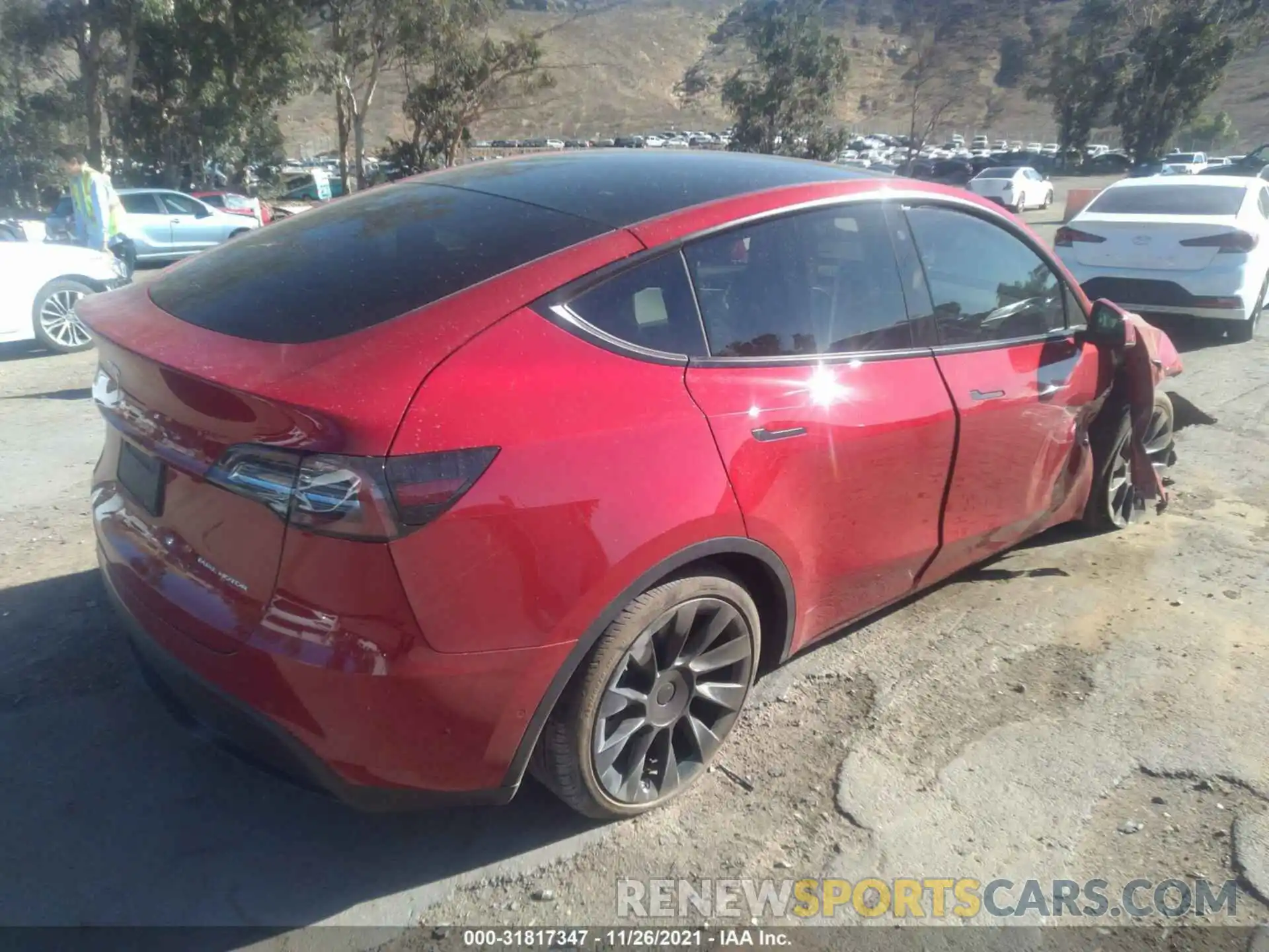 4 Photograph of a damaged car 5YJYGDEE4LF018288 TESLA MODEL Y 2020