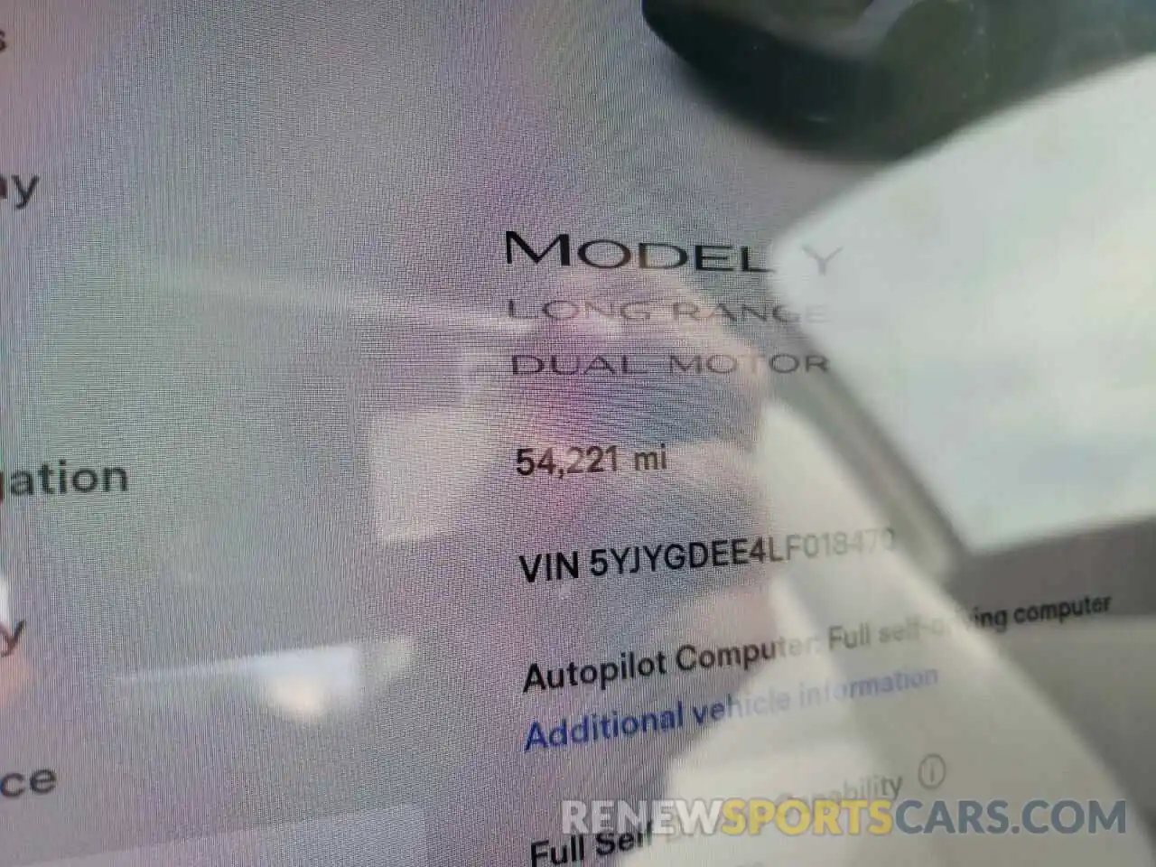 8 Photograph of a damaged car 5YJYGDEE4LF018470 TESLA MODEL Y 2020