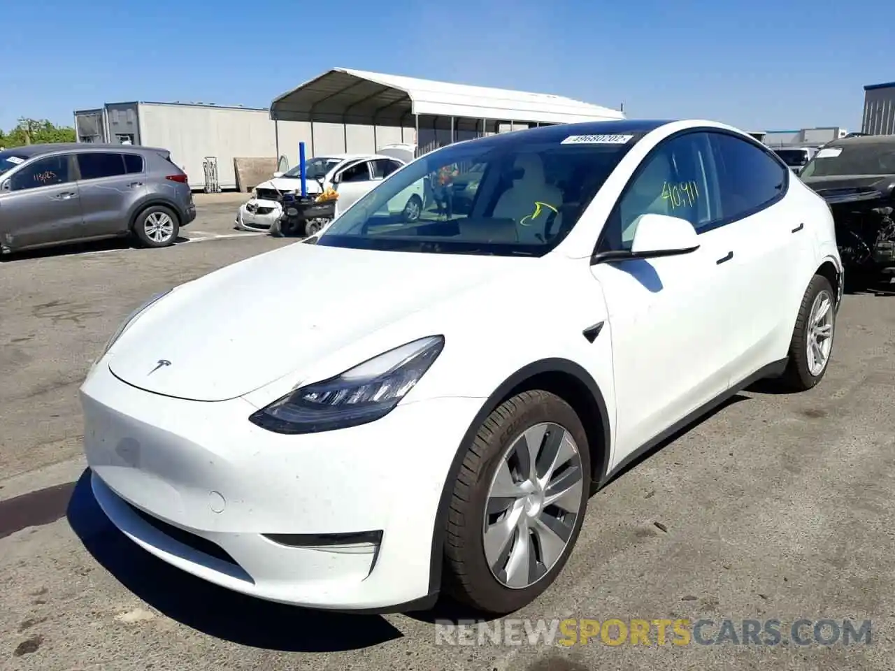 2 Photograph of a damaged car 5YJYGDEE4LF023958 TESLA MODEL Y 2020