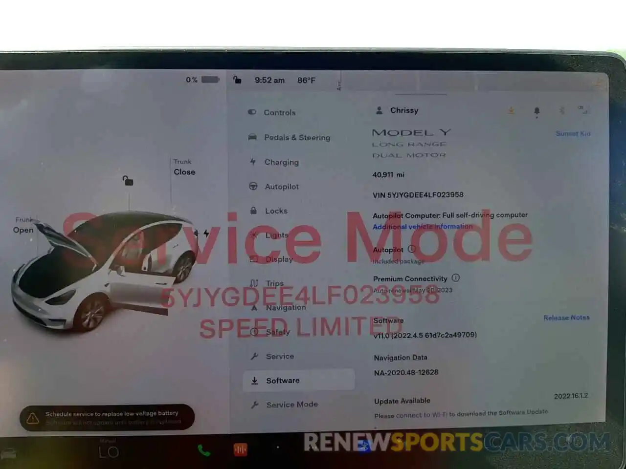 8 Photograph of a damaged car 5YJYGDEE4LF023958 TESLA MODEL Y 2020