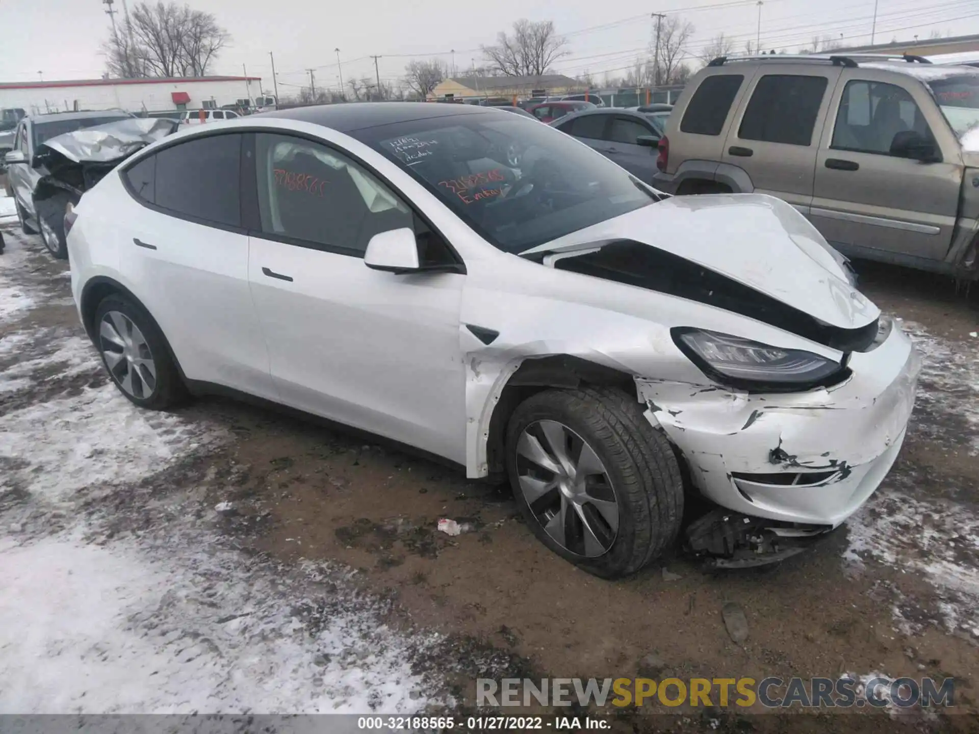 1 Photograph of a damaged car 5YJYGDEE4LF026410 TESLA MODEL Y 2020