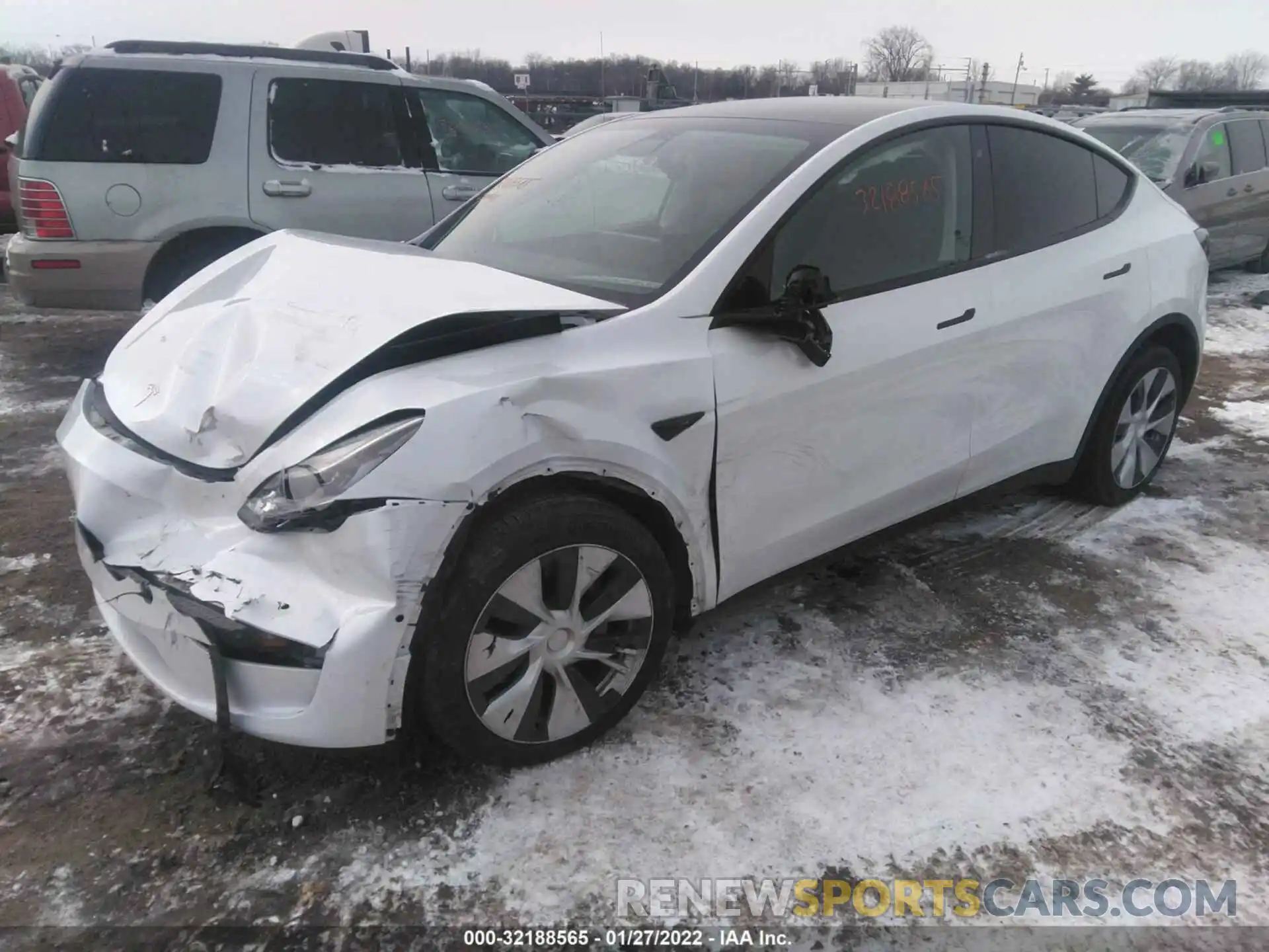 2 Photograph of a damaged car 5YJYGDEE4LF026410 TESLA MODEL Y 2020