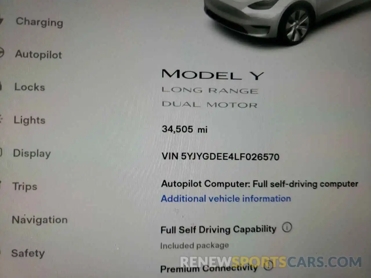 8 Фотография поврежденного автомобиля 5YJYGDEE4LF026570 TESLA MODEL Y 2020