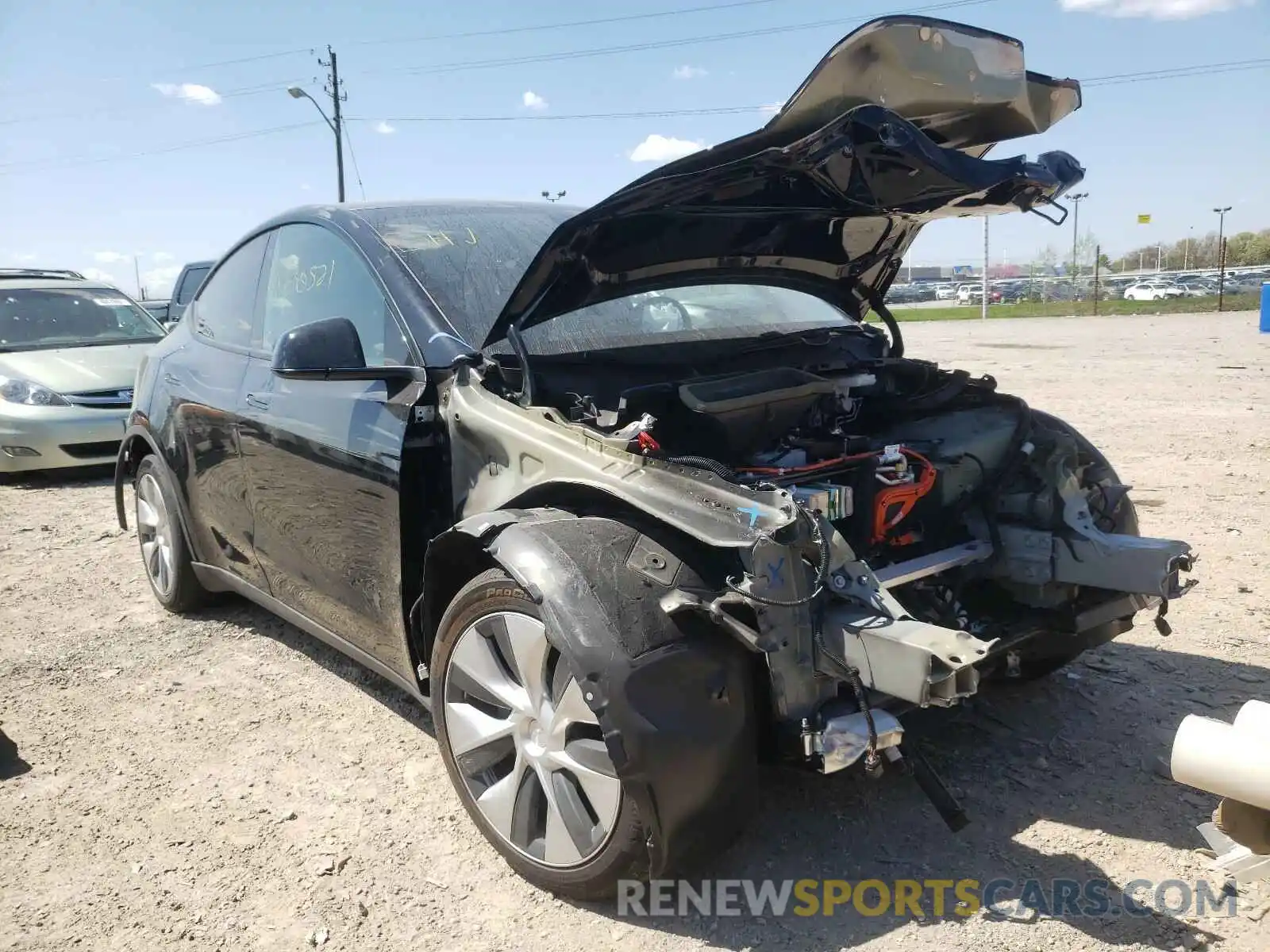 1 Photograph of a damaged car 5YJYGDEE4LF026875 TESLA MODEL Y 2020