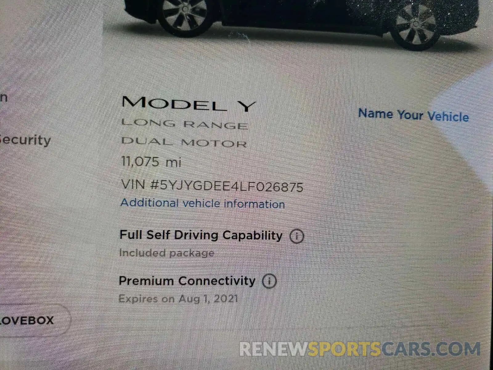 8 Фотография поврежденного автомобиля 5YJYGDEE4LF026875 TESLA MODEL Y 2020