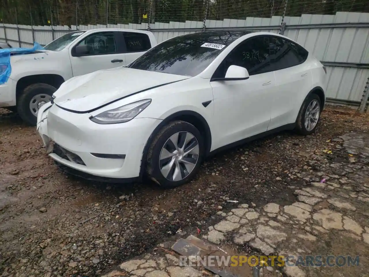 2 Photograph of a damaged car 5YJYGDEE4LF027525 TESLA MODEL Y 2020