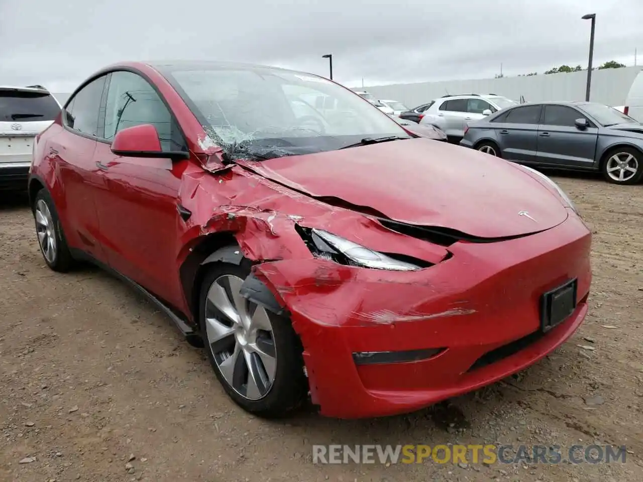 1 Photograph of a damaged car 5YJYGDEE4LF030456 TESLA MODEL Y 2020