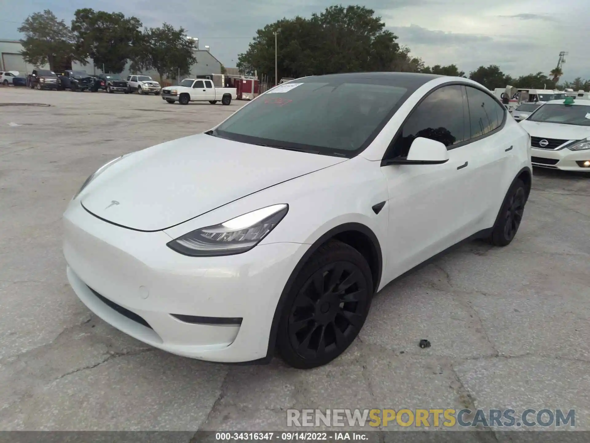 2 Фотография поврежденного автомобиля 5YJYGDEE4LF040310 TESLA MODEL Y 2020