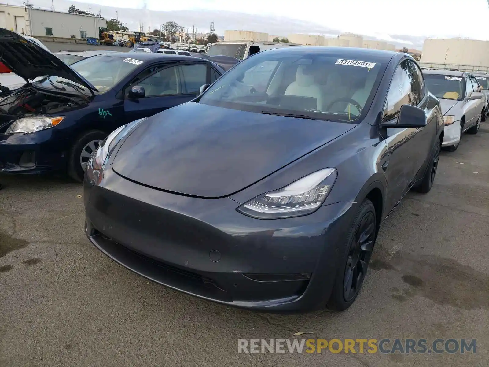 2 Photograph of a damaged car 5YJYGDEE4LF046205 TESLA MODEL Y 2020