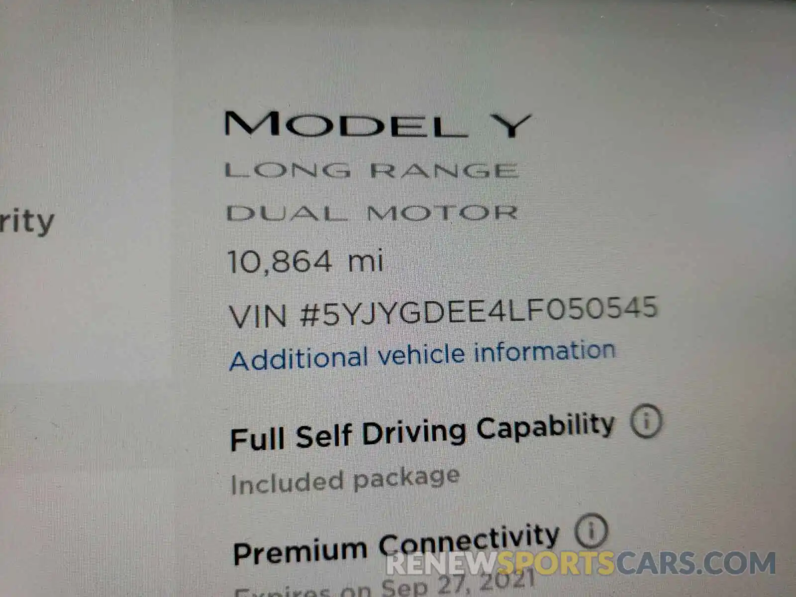 8 Photograph of a damaged car 5YJYGDEE4LF050545 TESLA MODEL Y 2020