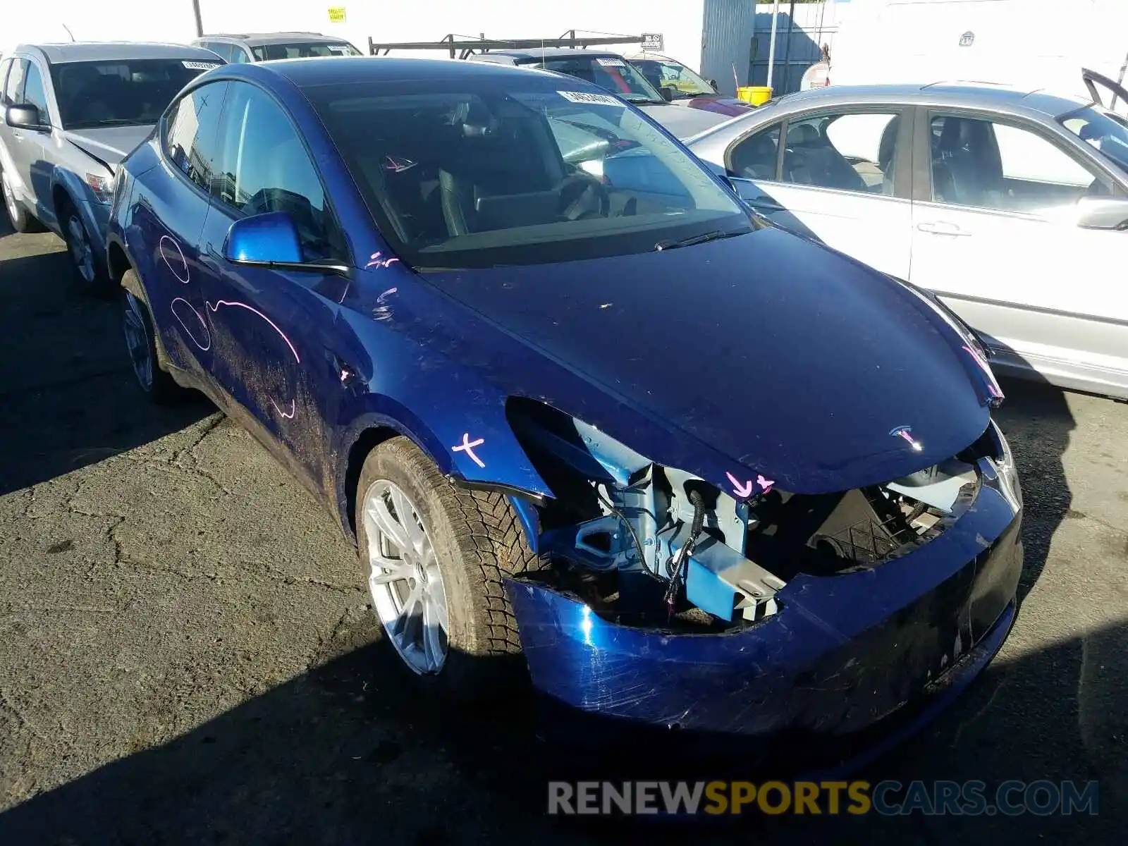 1 Photograph of a damaged car 5YJYGDEE4LF059049 TESLA MODEL Y 2020