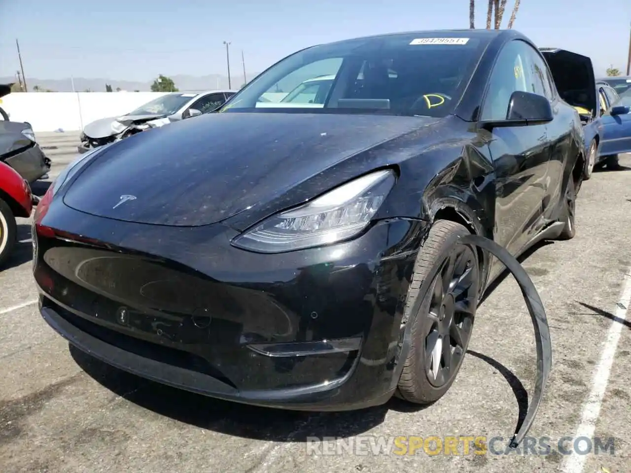 2 Photograph of a damaged car 5YJYGDEE4LF059570 TESLA MODEL Y 2020