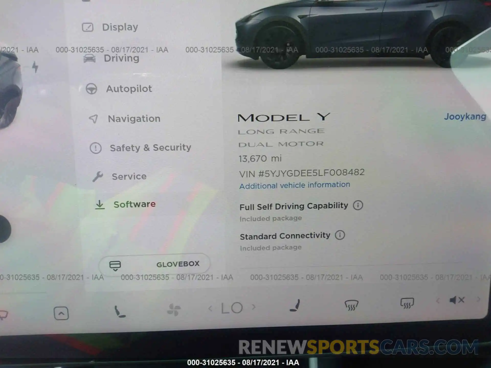 7 Photograph of a damaged car 5YJYGDEE5LF008482 TESLA MODEL Y 2020