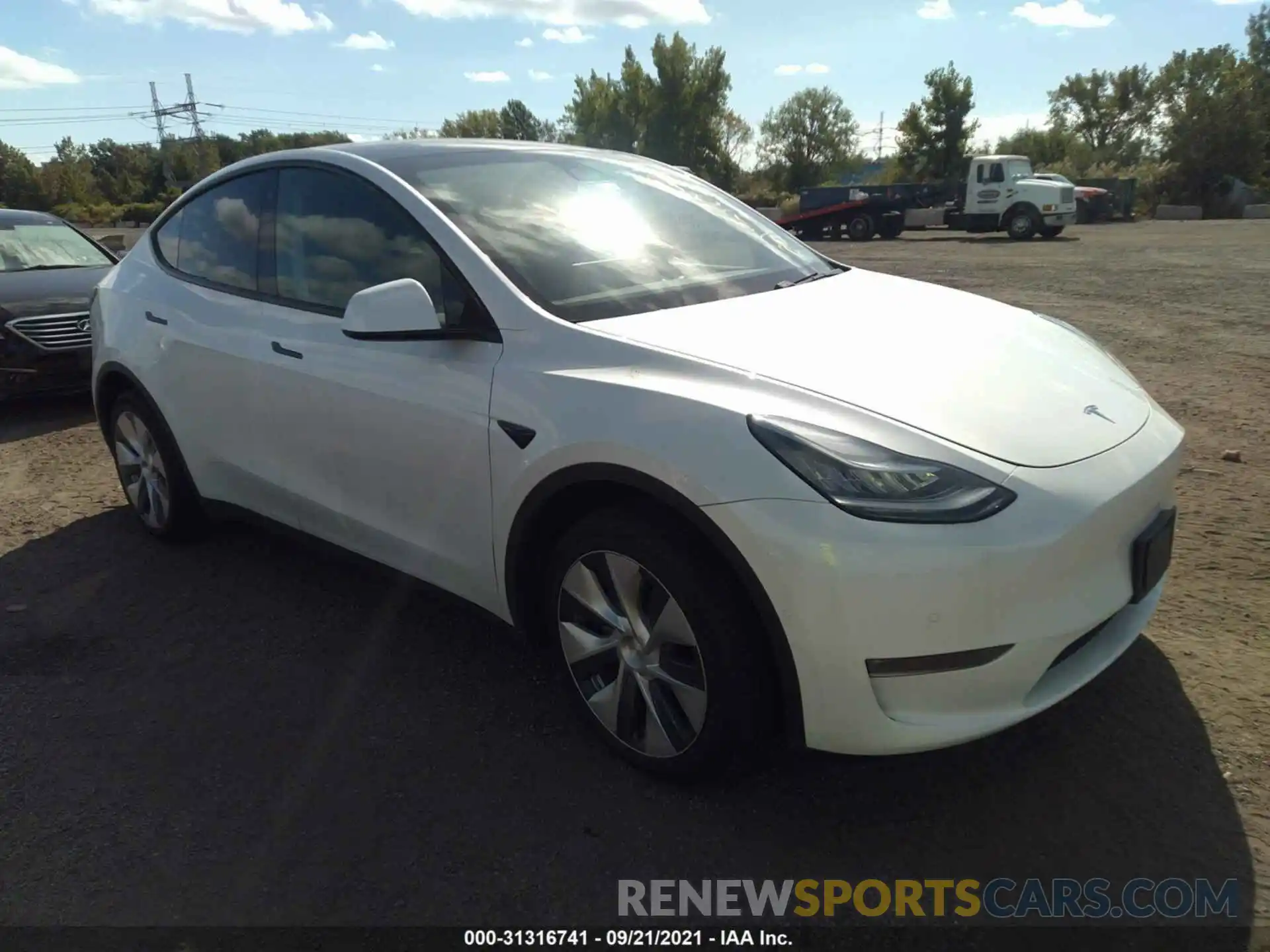 1 Photograph of a damaged car 5YJYGDEE5LF009180 TESLA MODEL Y 2020