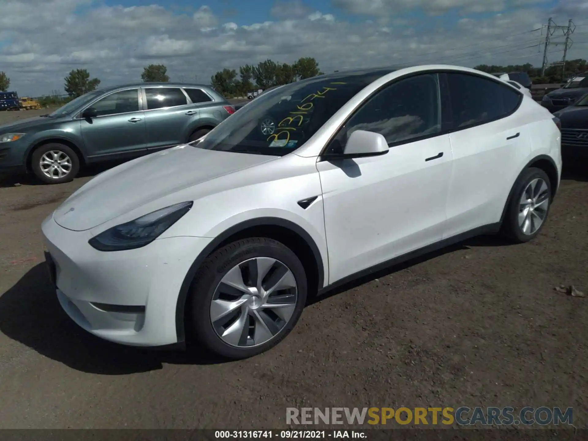 2 Photograph of a damaged car 5YJYGDEE5LF009180 TESLA MODEL Y 2020