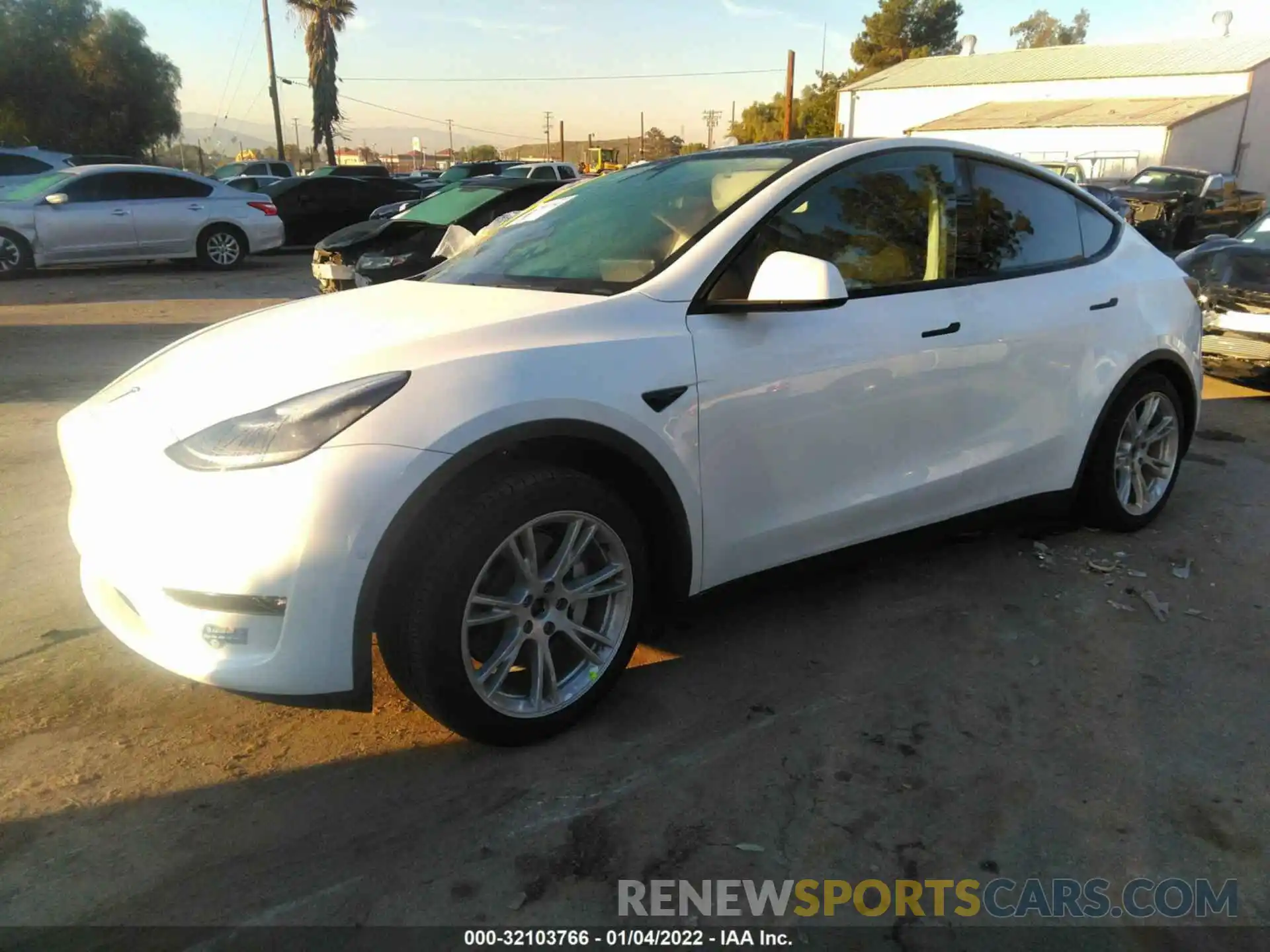 2 Photograph of a damaged car 5YJYGDEE5LF026612 TESLA MODEL Y 2020