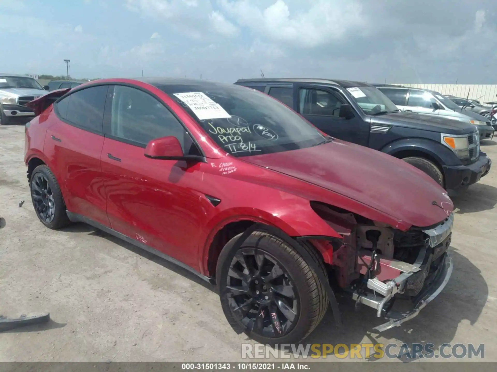 1 Photograph of a damaged car 5YJYGDEE5LF033415 TESLA MODEL Y 2020