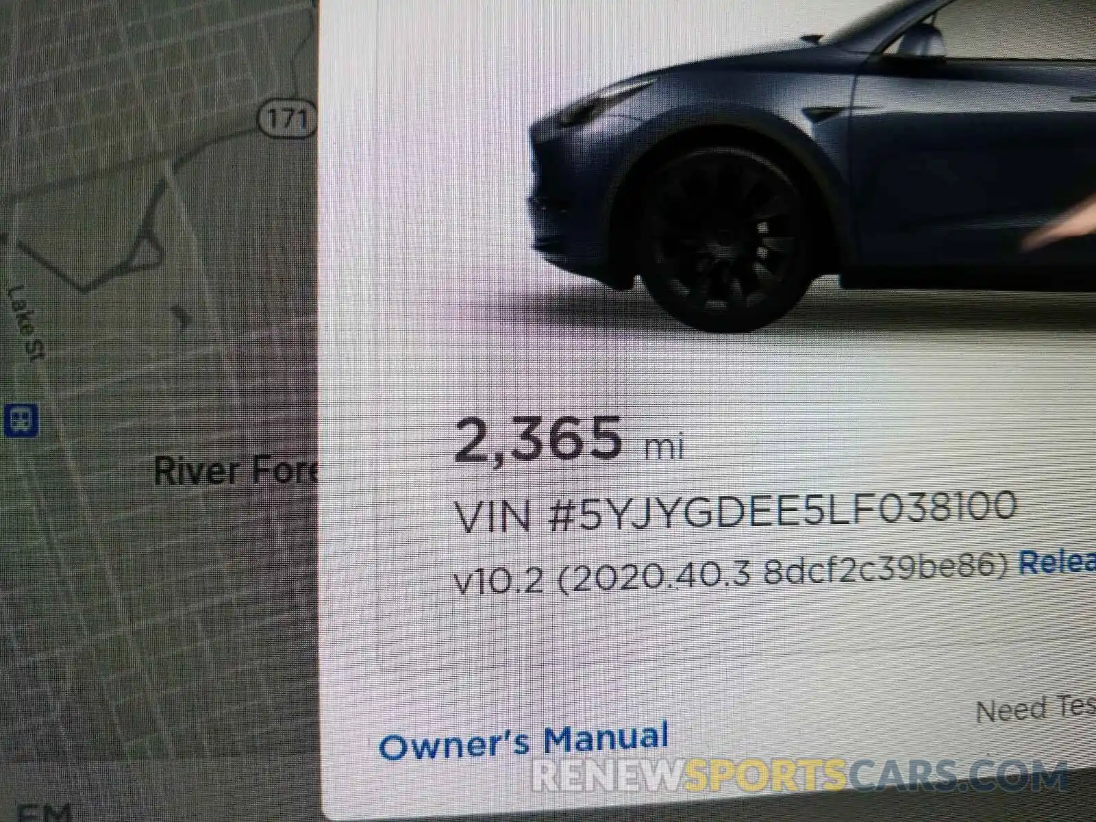 8 Photograph of a damaged car 5YJYGDEE5LF038100 TESLA MODEL Y 2020