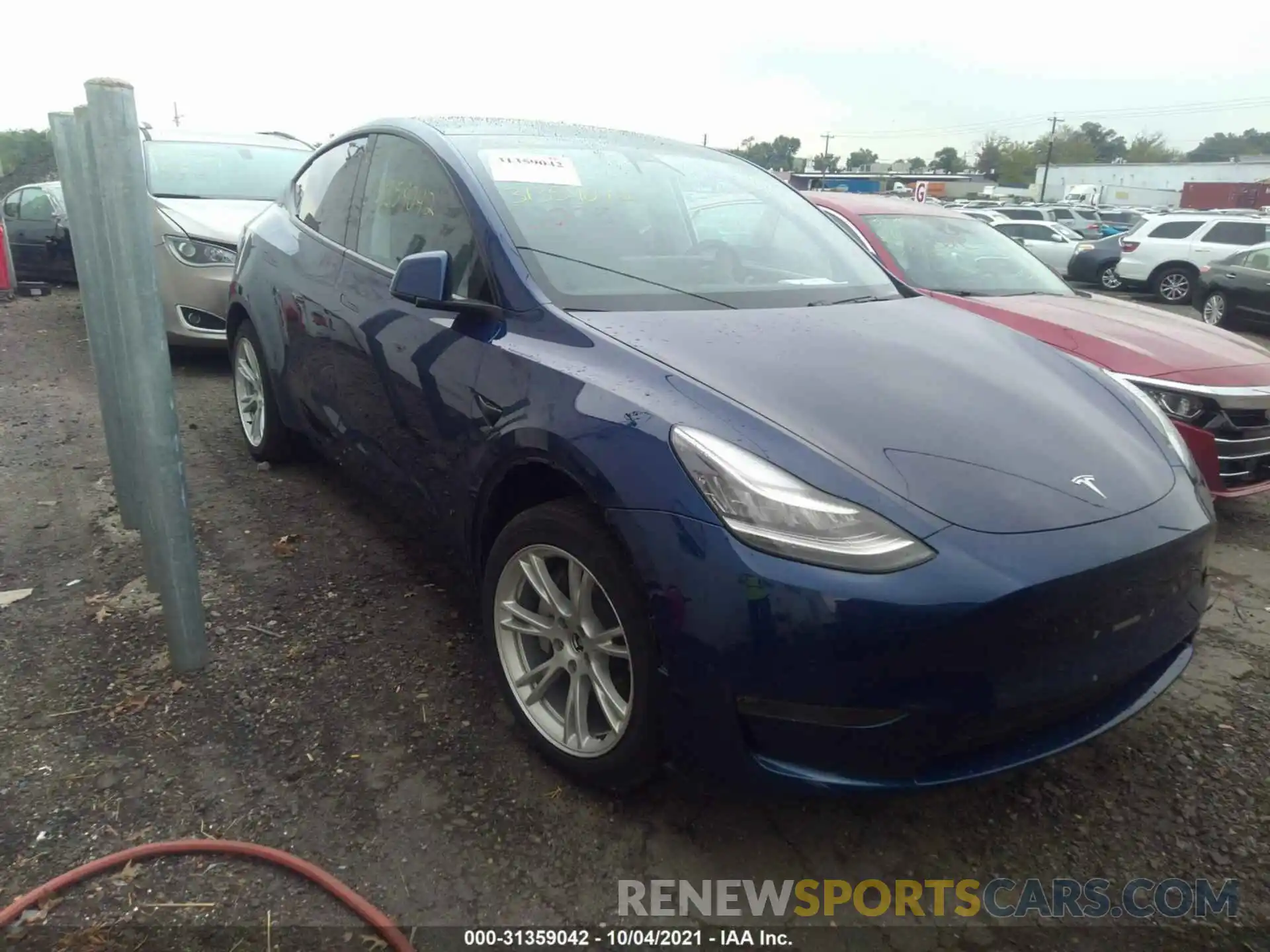 1 Photograph of a damaged car 5YJYGDEE5LF045287 TESLA MODEL Y 2020