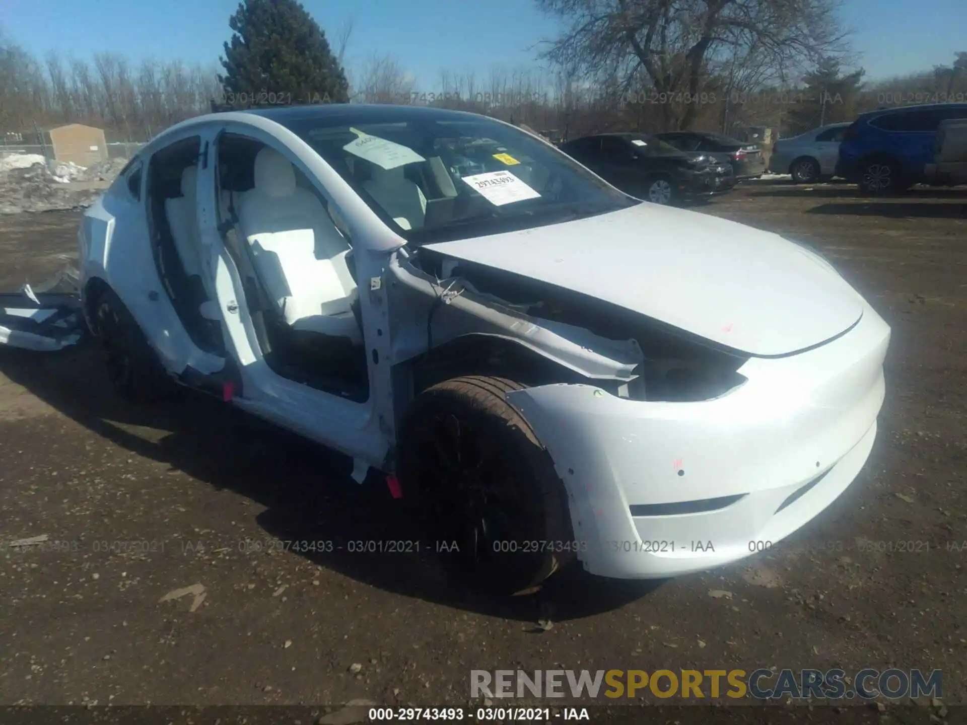 1 Photograph of a damaged car 5YJYGDEE5LF049209 TESLA MODEL Y 2020