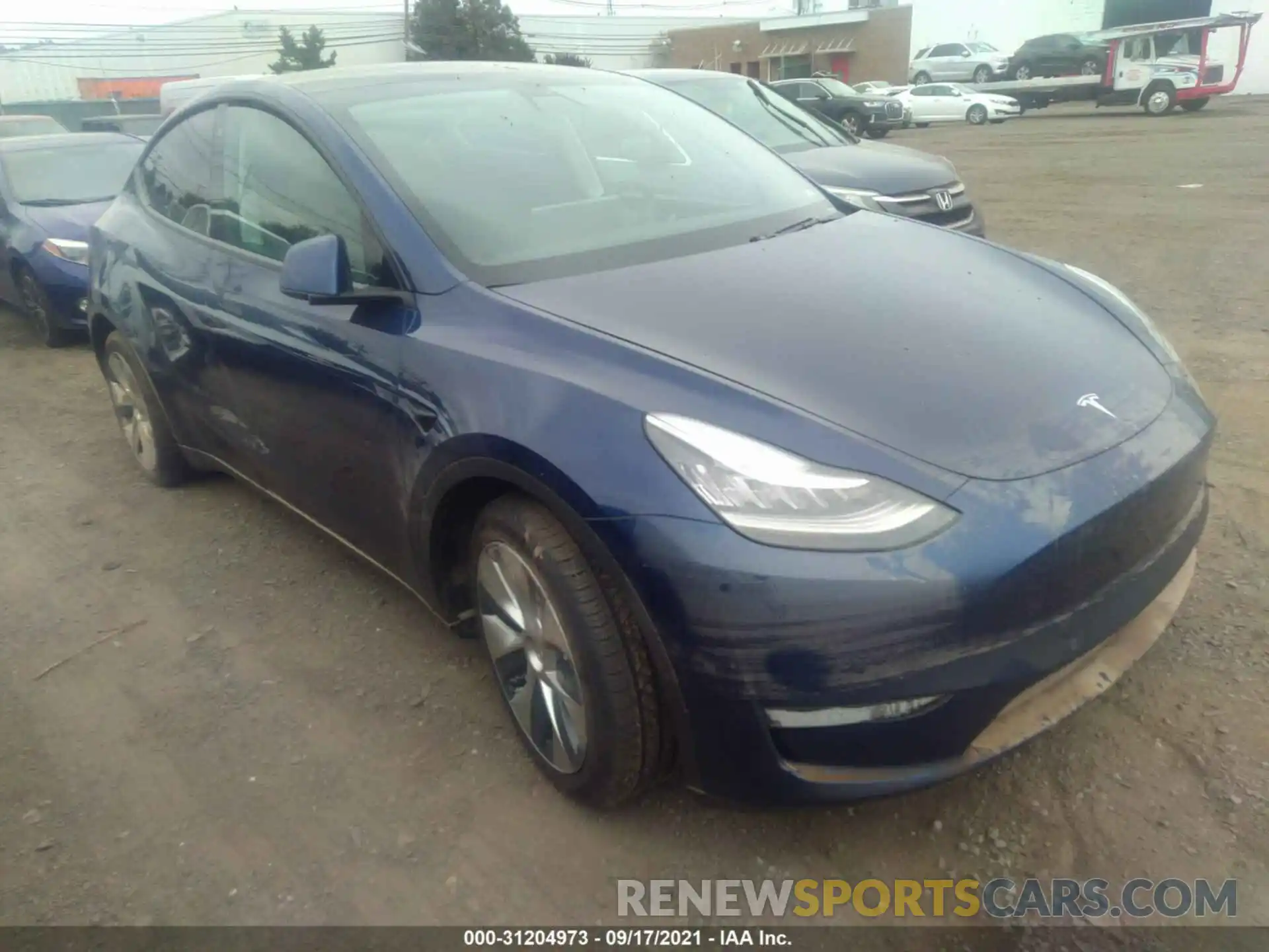 1 Photograph of a damaged car 5YJYGDEE5LF050120 TESLA MODEL Y 2020