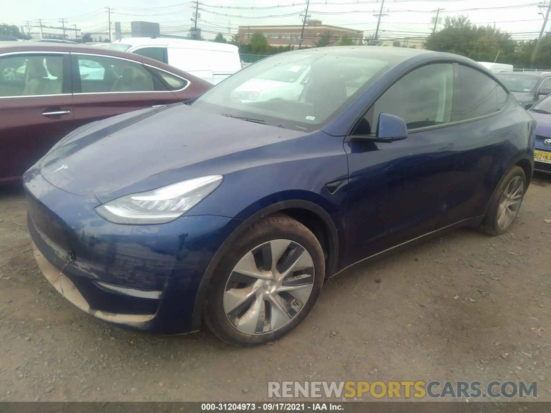 2 Фотография поврежденного автомобиля 5YJYGDEE5LF050120 TESLA MODEL Y 2020