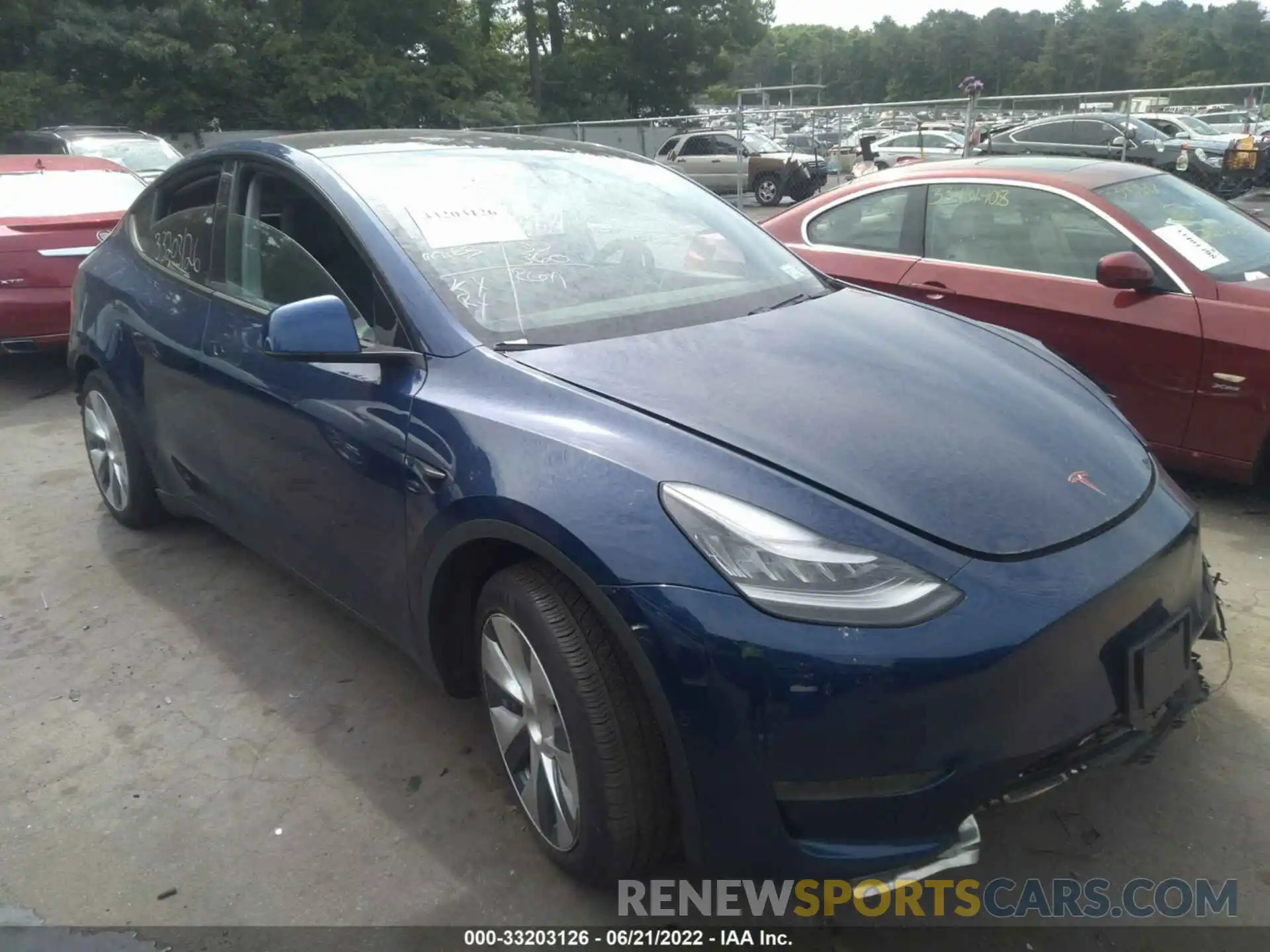 1 Photograph of a damaged car 5YJYGDEE5LF050134 TESLA MODEL Y 2020