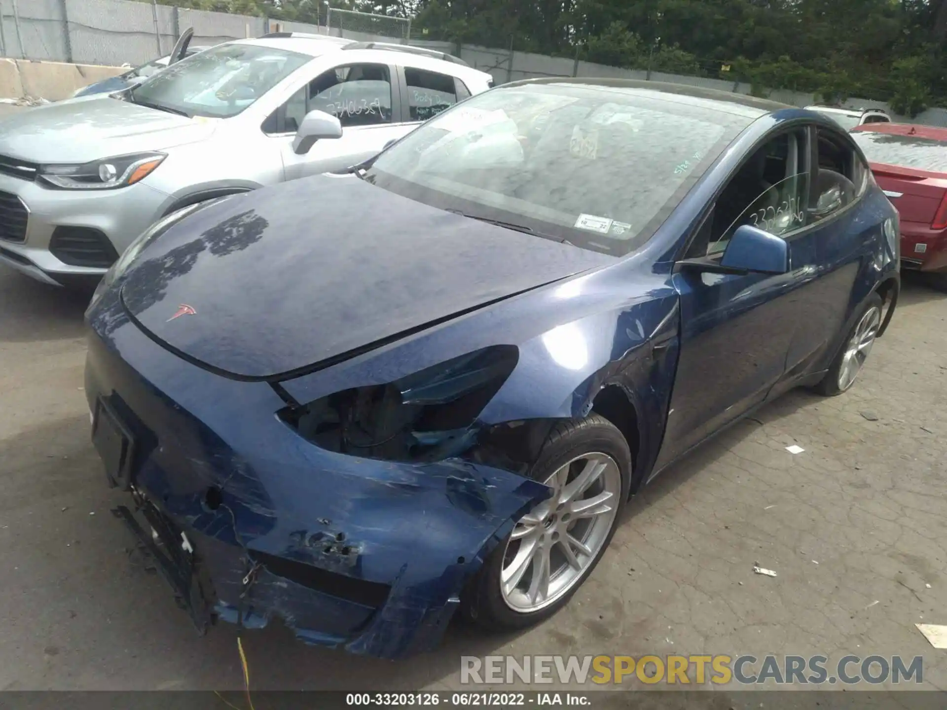 2 Photograph of a damaged car 5YJYGDEE5LF050134 TESLA MODEL Y 2020