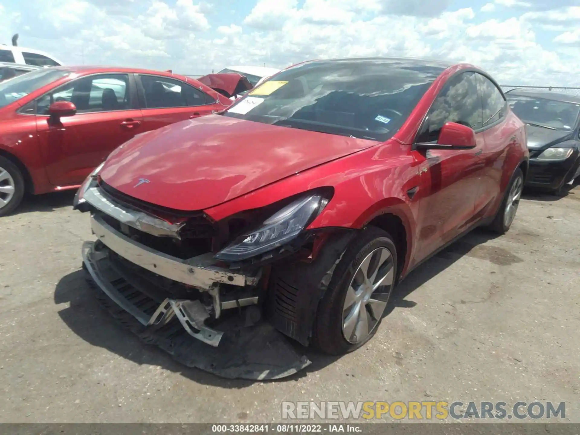 2 Photograph of a damaged car 5YJYGDEE5LF050280 TESLA MODEL Y 2020