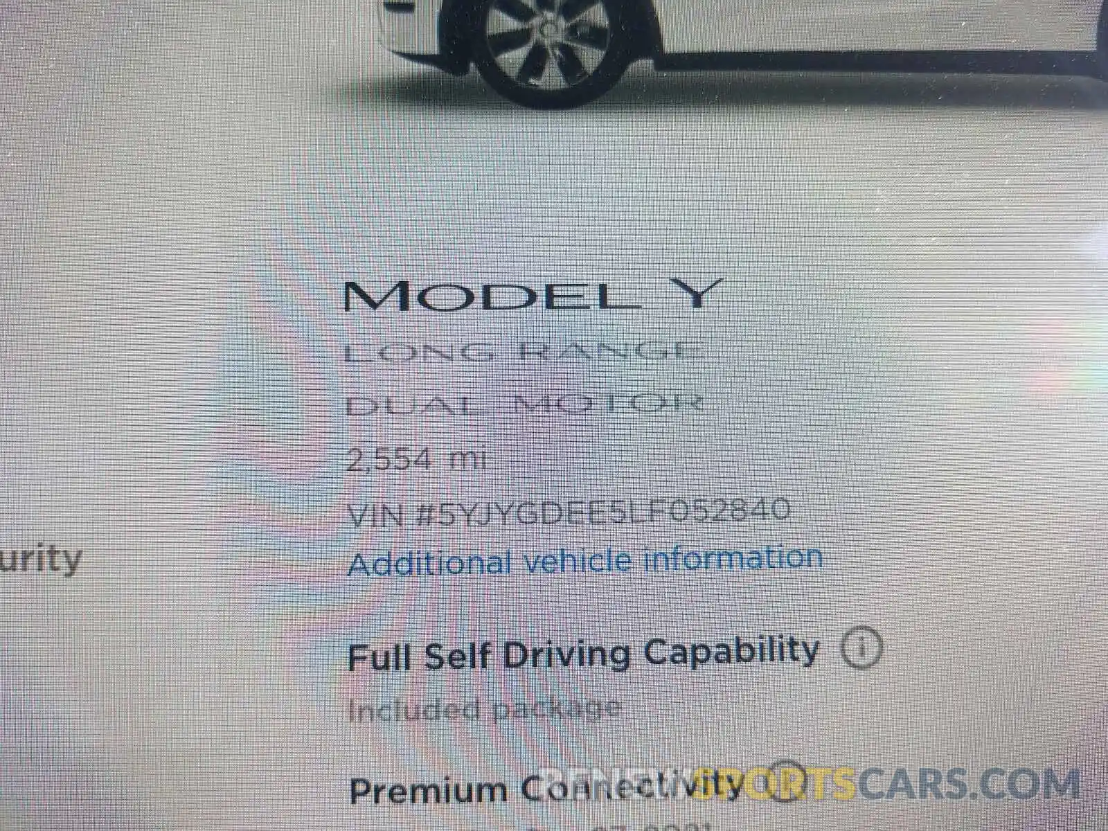 8 Photograph of a damaged car 5YJYGDEE5LF052840 TESLA MODEL Y 2020