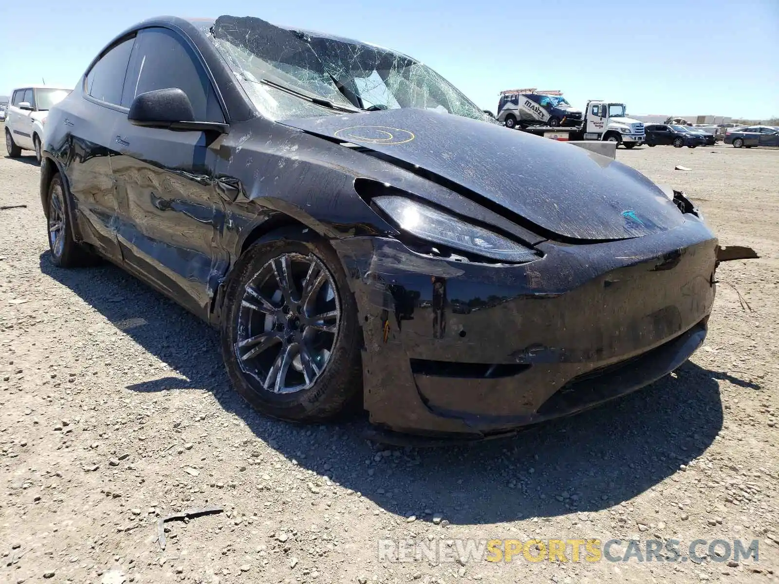 1 Photograph of a damaged car 5YJYGDEE5LF053342 TESLA MODEL Y 2020