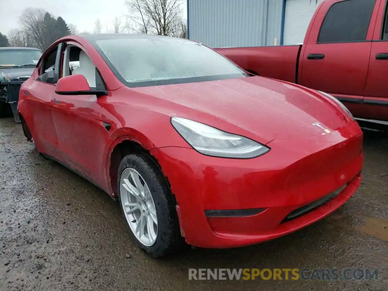 1 Photograph of a damaged car 5YJYGDEE5LF057018 TESLA MODEL Y 2020