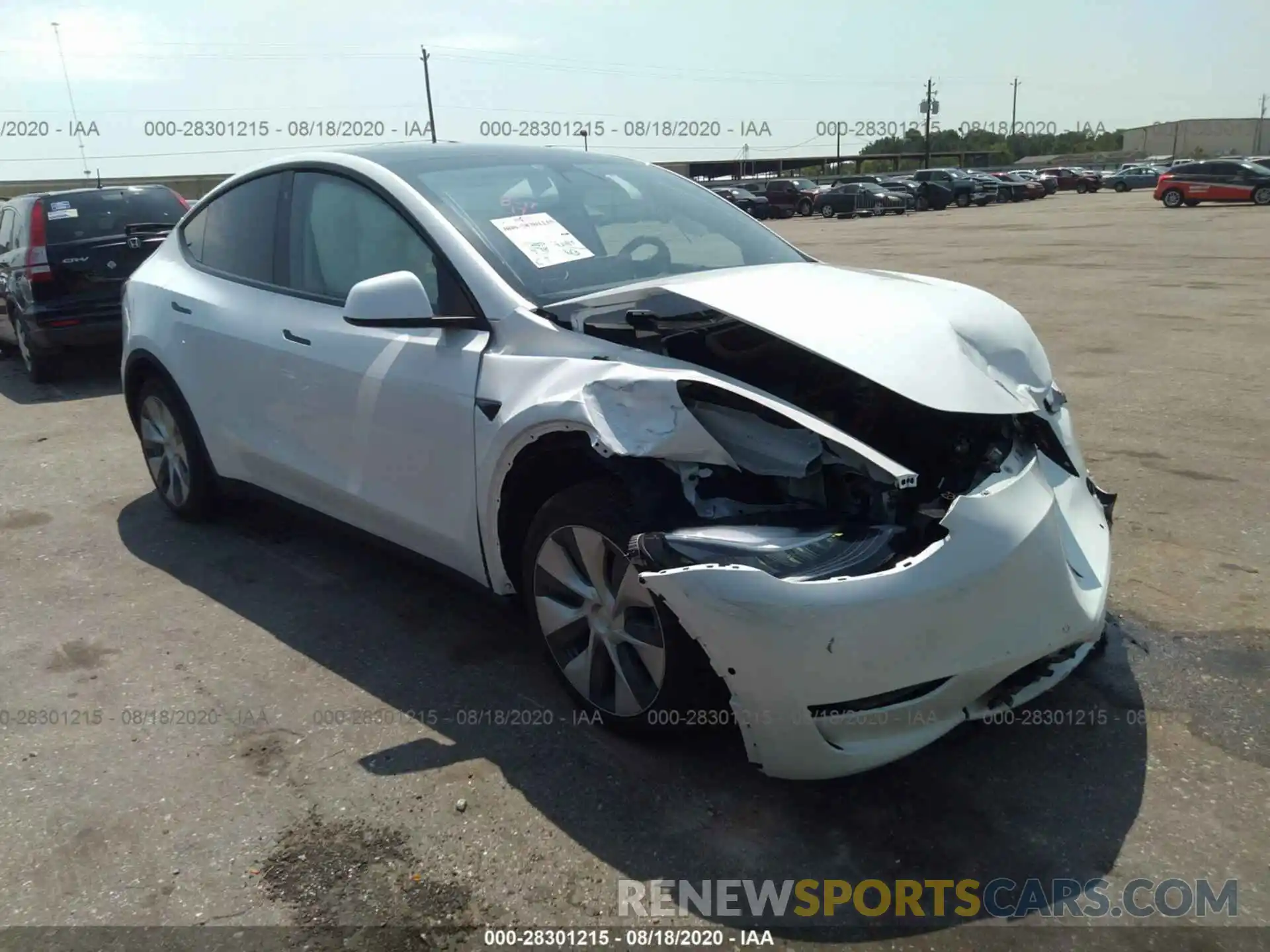 1 Photograph of a damaged car 5YJYGDEE6LF008684 TESLA MODEL Y 2020