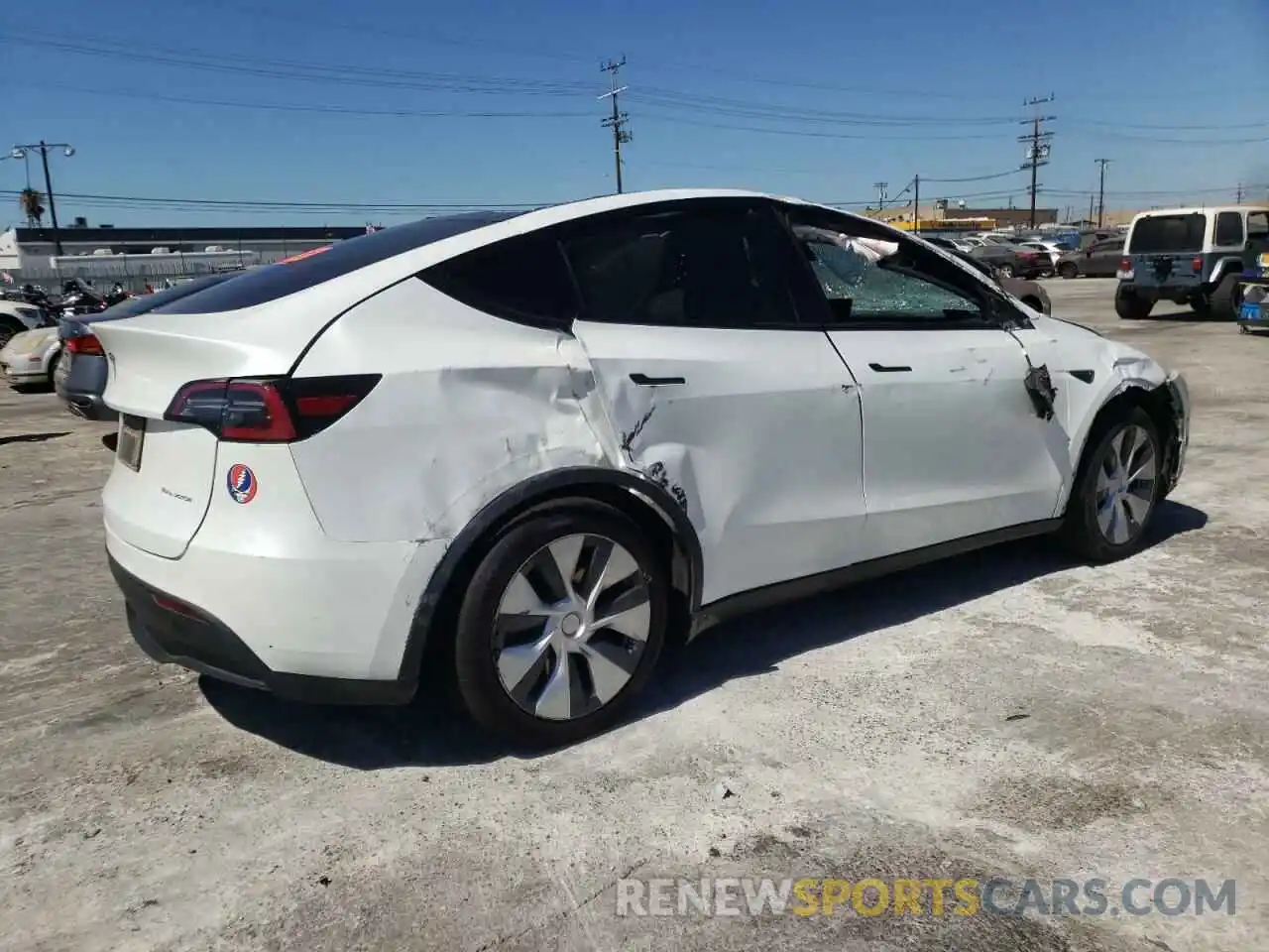 4 Фотография поврежденного автомобиля 5YJYGDEE6LF010550 TESLA MODEL Y 2020