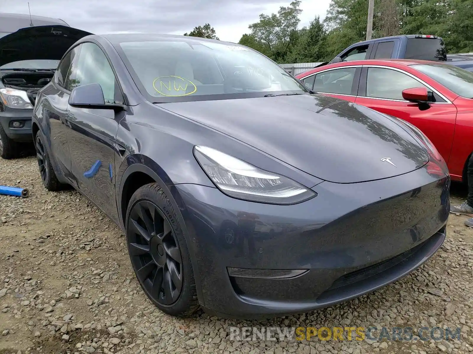 1 Photograph of a damaged car 5YJYGDEE6LF014601 TESLA MODEL Y 2020