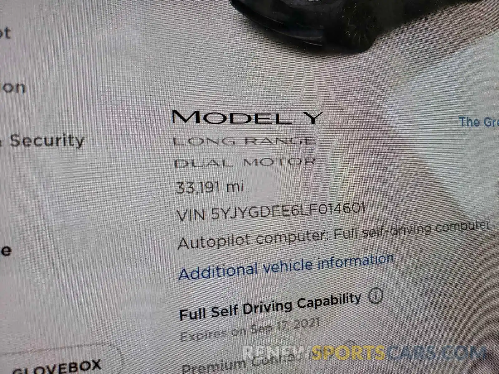 8 Photograph of a damaged car 5YJYGDEE6LF014601 TESLA MODEL Y 2020