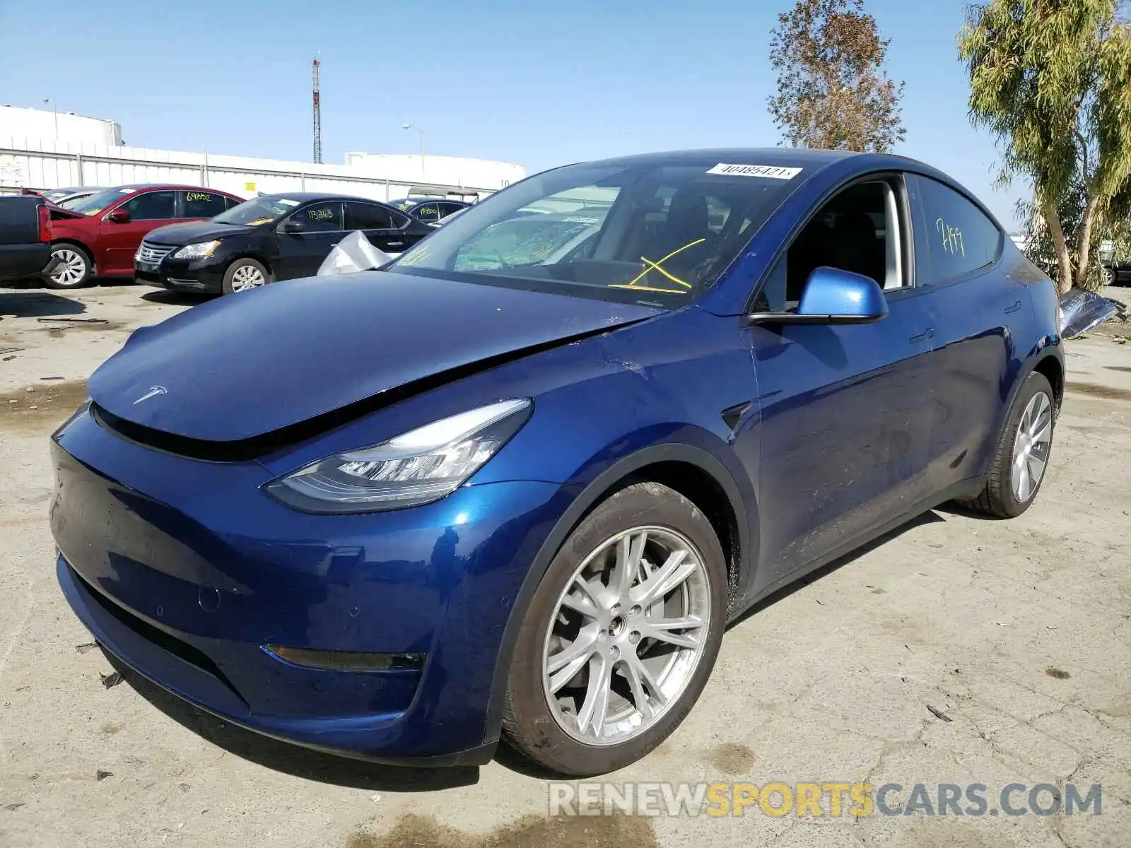 2 Фотография поврежденного автомобиля 5YJYGDEE6LF018079 TESLA MODEL Y 2020