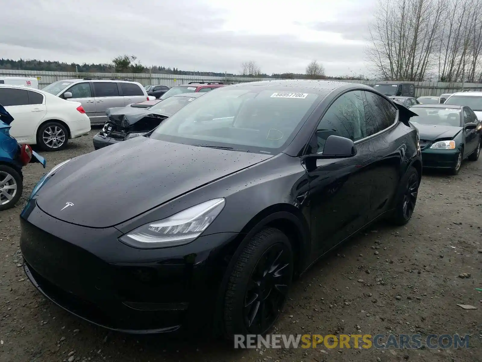 2 Photograph of a damaged car 5YJYGDEE6LF018969 TESLA MODEL Y 2020