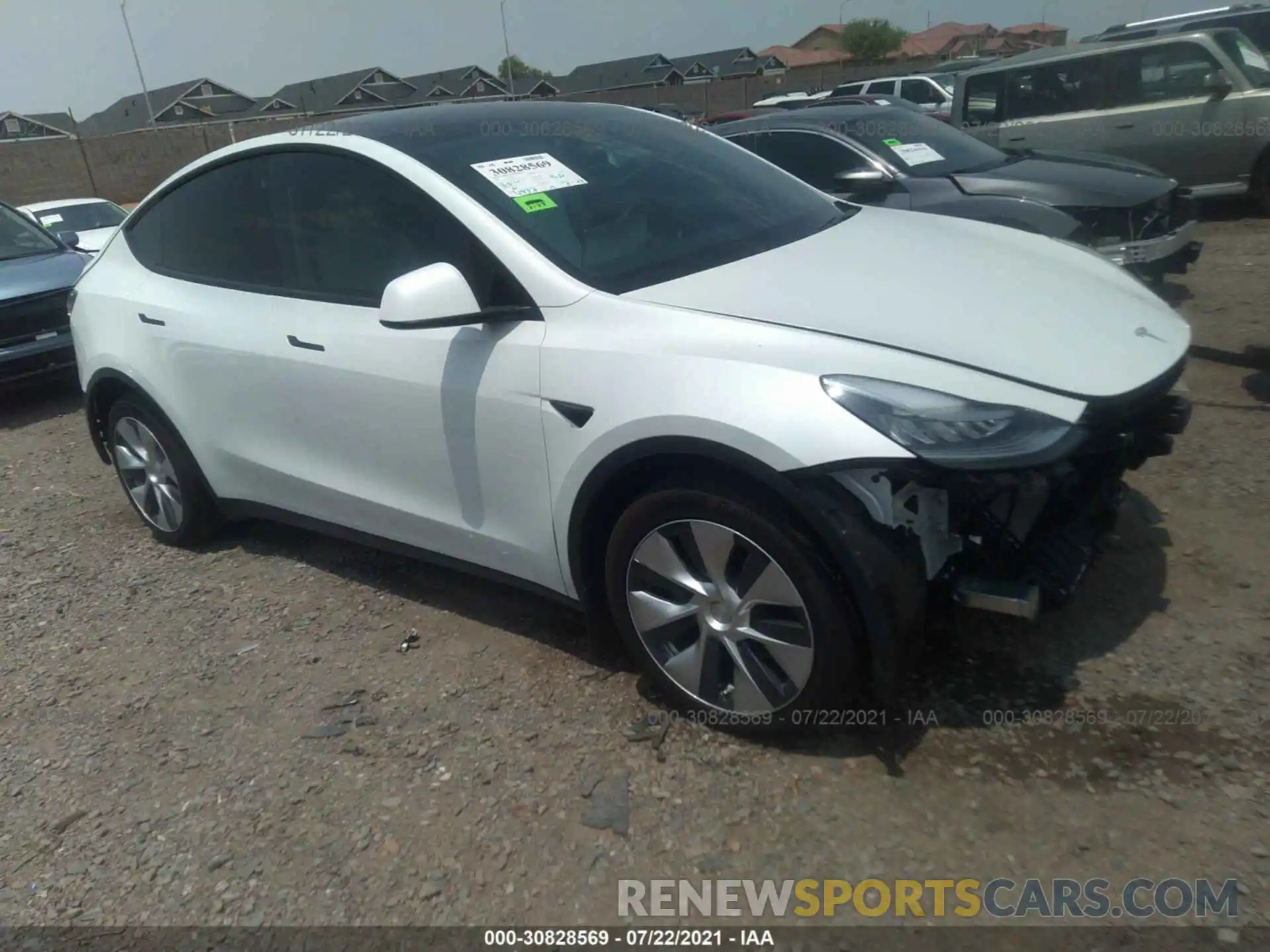 1 Photograph of a damaged car 5YJYGDEE6LF020916 TESLA MODEL Y 2020