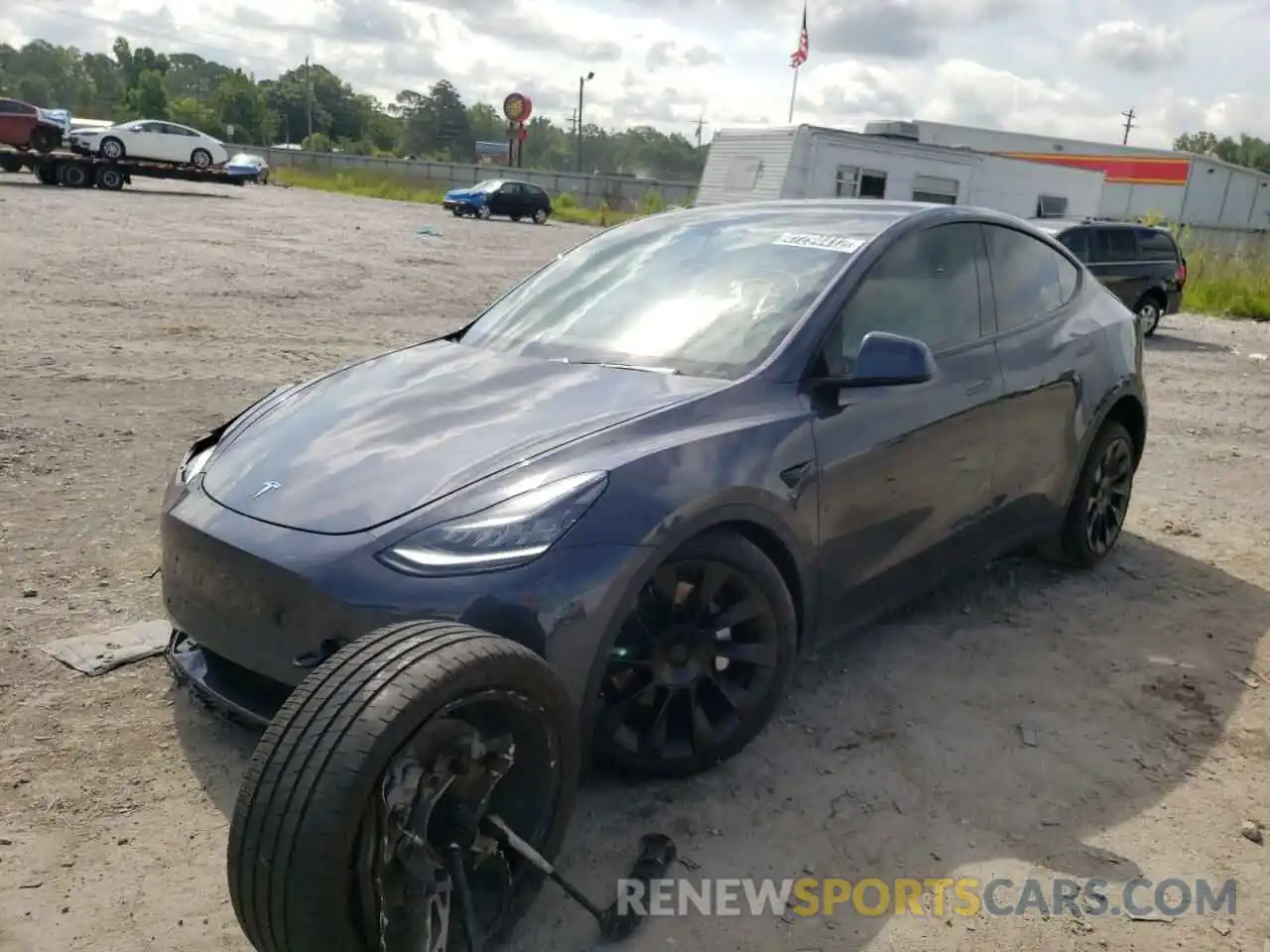 2 Фотография поврежденного автомобиля 5YJYGDEE6LF022116 TESLA MODEL Y 2020