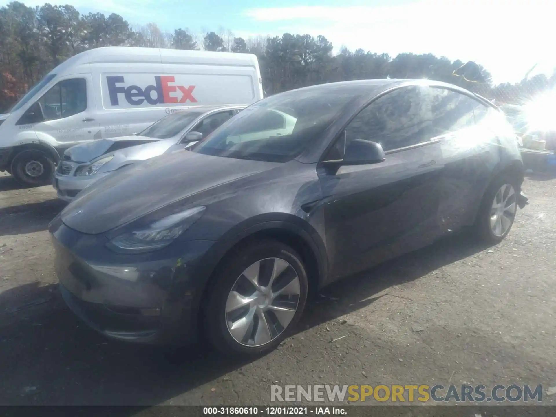 2 Фотография поврежденного автомобиля 5YJYGDEE6LF026716 TESLA MODEL Y 2020