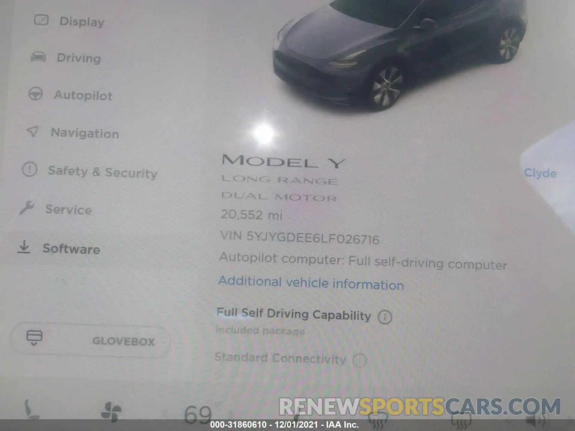 7 Фотография поврежденного автомобиля 5YJYGDEE6LF026716 TESLA MODEL Y 2020