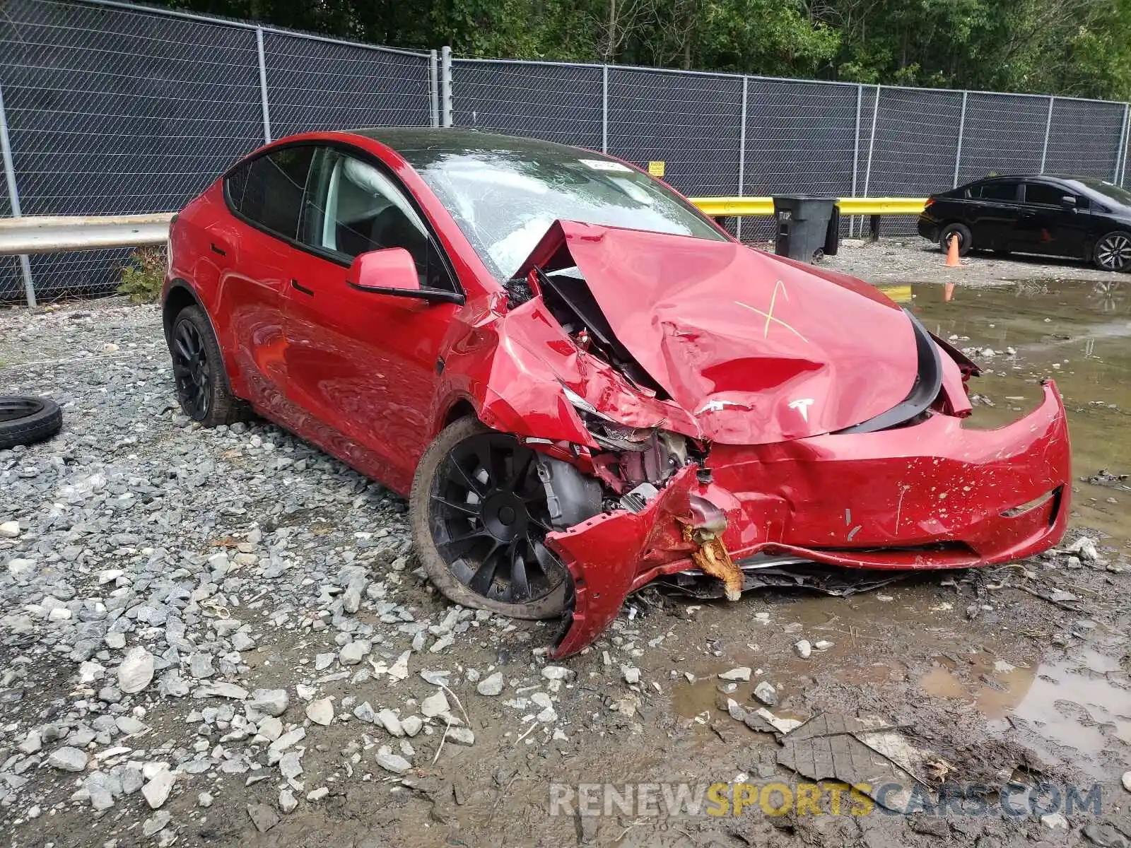 1 Photograph of a damaged car 5YJYGDEE6LF027302 TESLA MODEL Y 2020