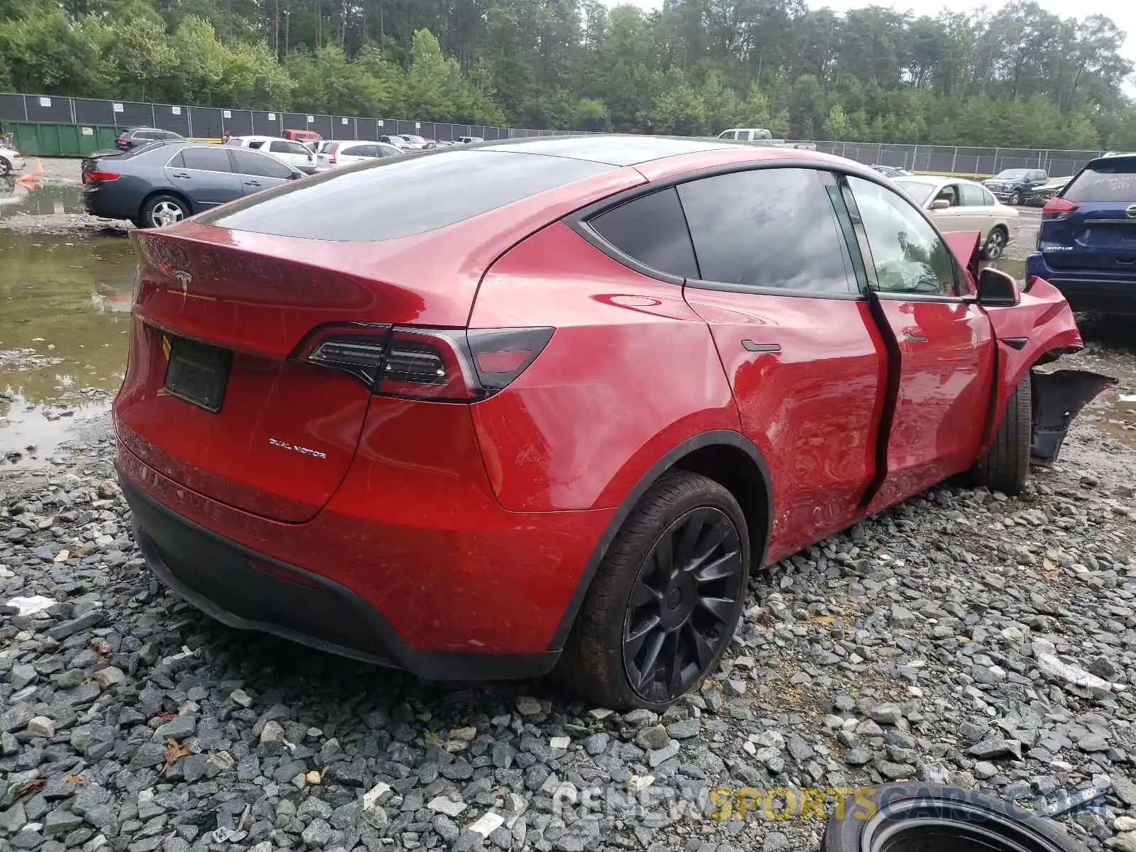 4 Фотография поврежденного автомобиля 5YJYGDEE6LF027302 TESLA MODEL Y 2020