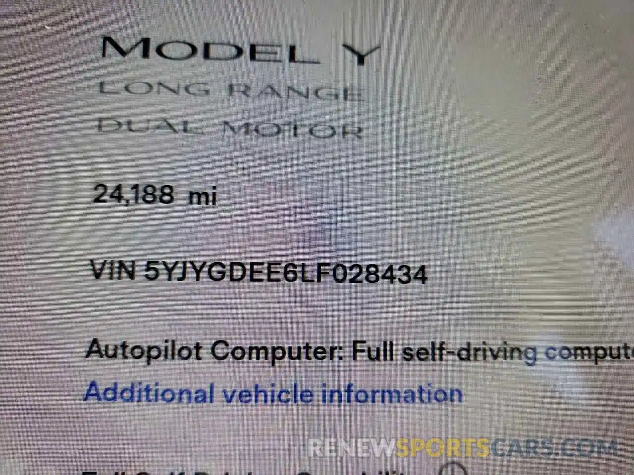 10 Фотография поврежденного автомобиля 5YJYGDEE6LF028434 TESLA MODEL Y 2020